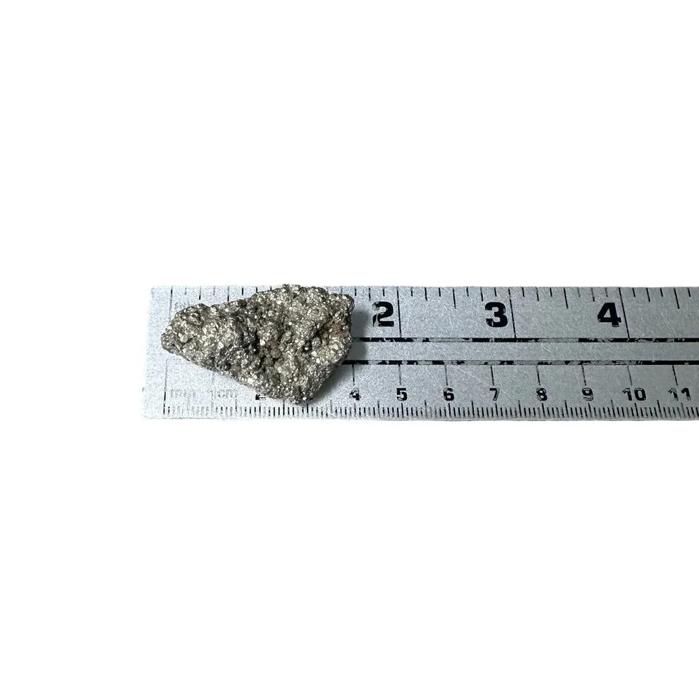 Natural Iron Pyrite Fools Gold Raw Cluster and Vial of Nuggets Gray Metallic